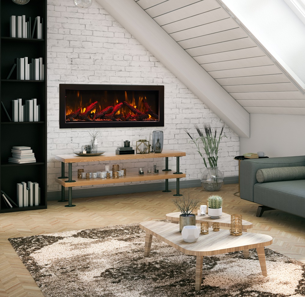 Amantii 50 Inch Panorama Deep Built-In Smart Electric Linear Fireplace