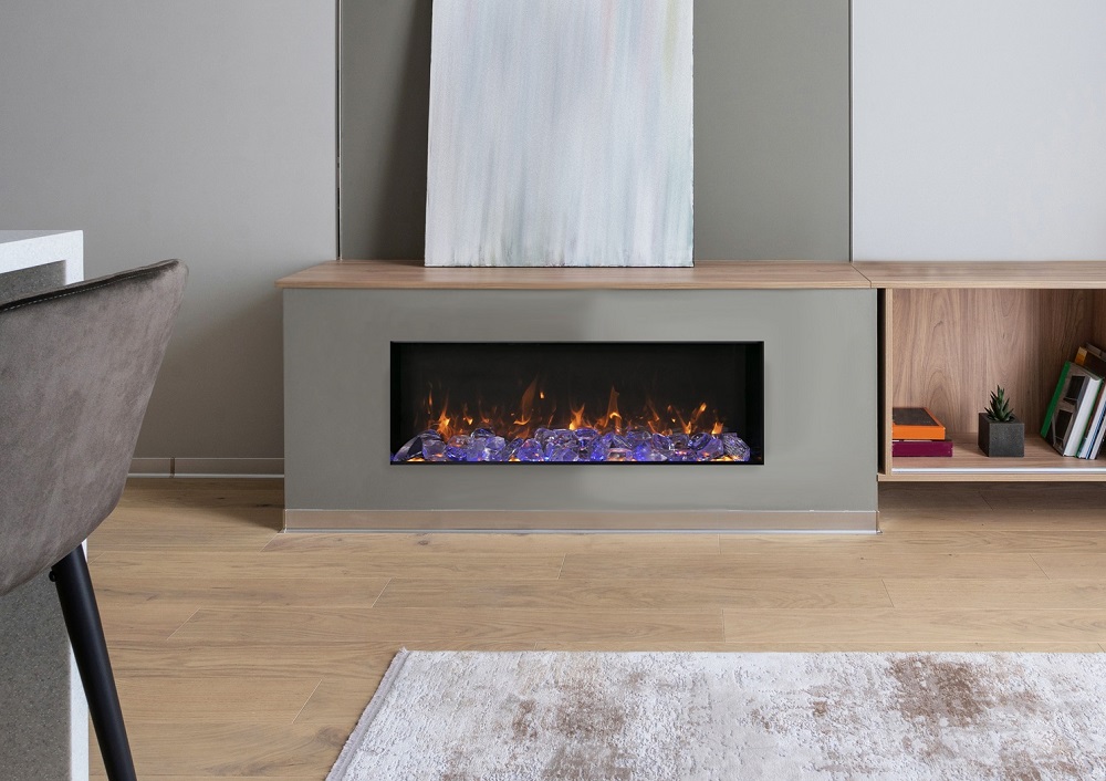 Amantii 50 Inch Panorama Slim Built-In Smart Electric Linear Fireplace