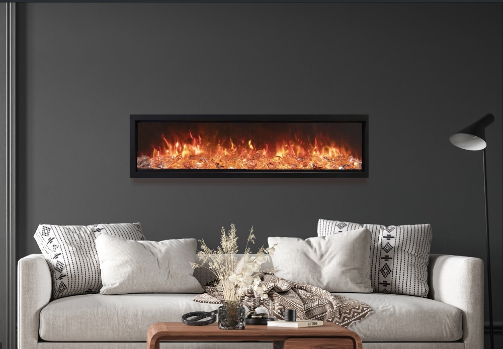 Amantii 60 Inch Symmetry Bespoke Smart Electric Linear Wall Fireplace