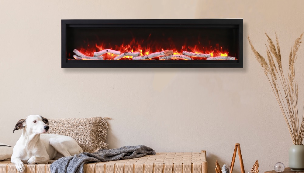 Amantii 60 Inch Symmetry Bespoke Smart Electric Linear Wall Fireplace