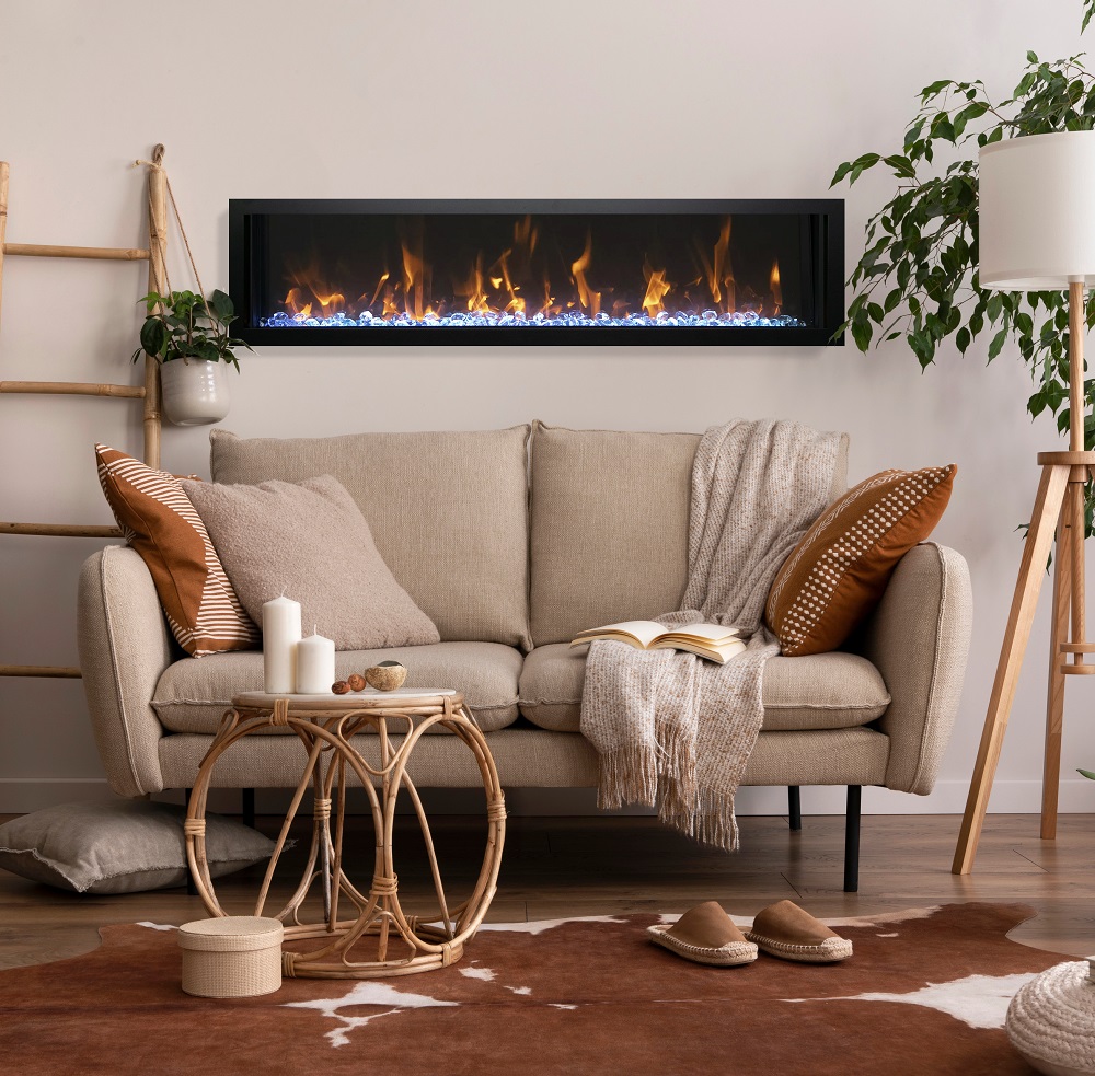 Amantii 60 Inch Panorama Slim Built-In Smart Electric Linear Fireplace