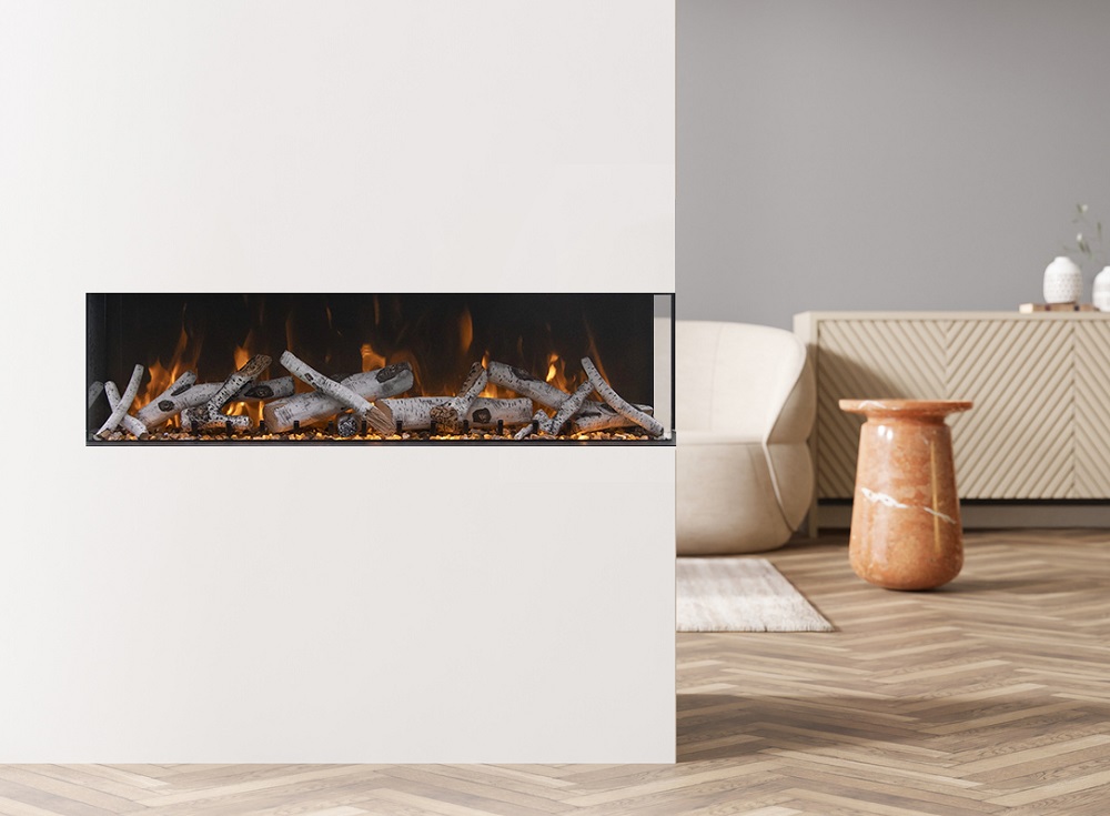 Amantii 72 Inch Tru-View XL Built-In Smart Electric Linear Fireplace