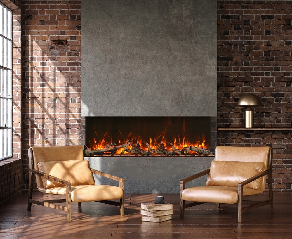 Amantii 72 Inch Tru-View Extra Tall XL Built-In Smart Electric Linear Fireplace
