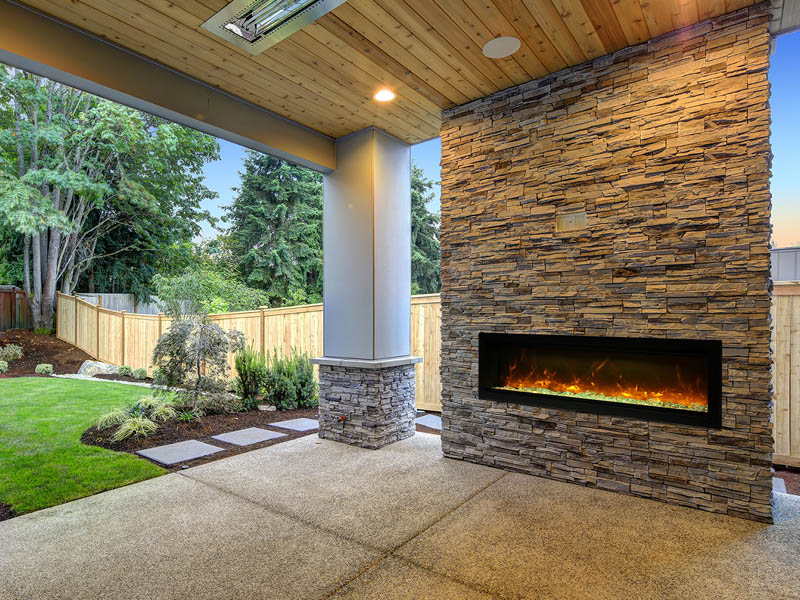 Amantii 100 Inch Symmetry Extra Tall Built-In Smart Electric Linear Fireplace