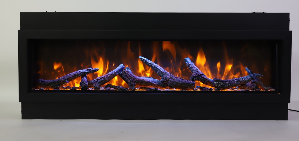 Amantii 88 Inch Panorama Extra Tall Deep Built-In Smart Electric Linear Fireplace