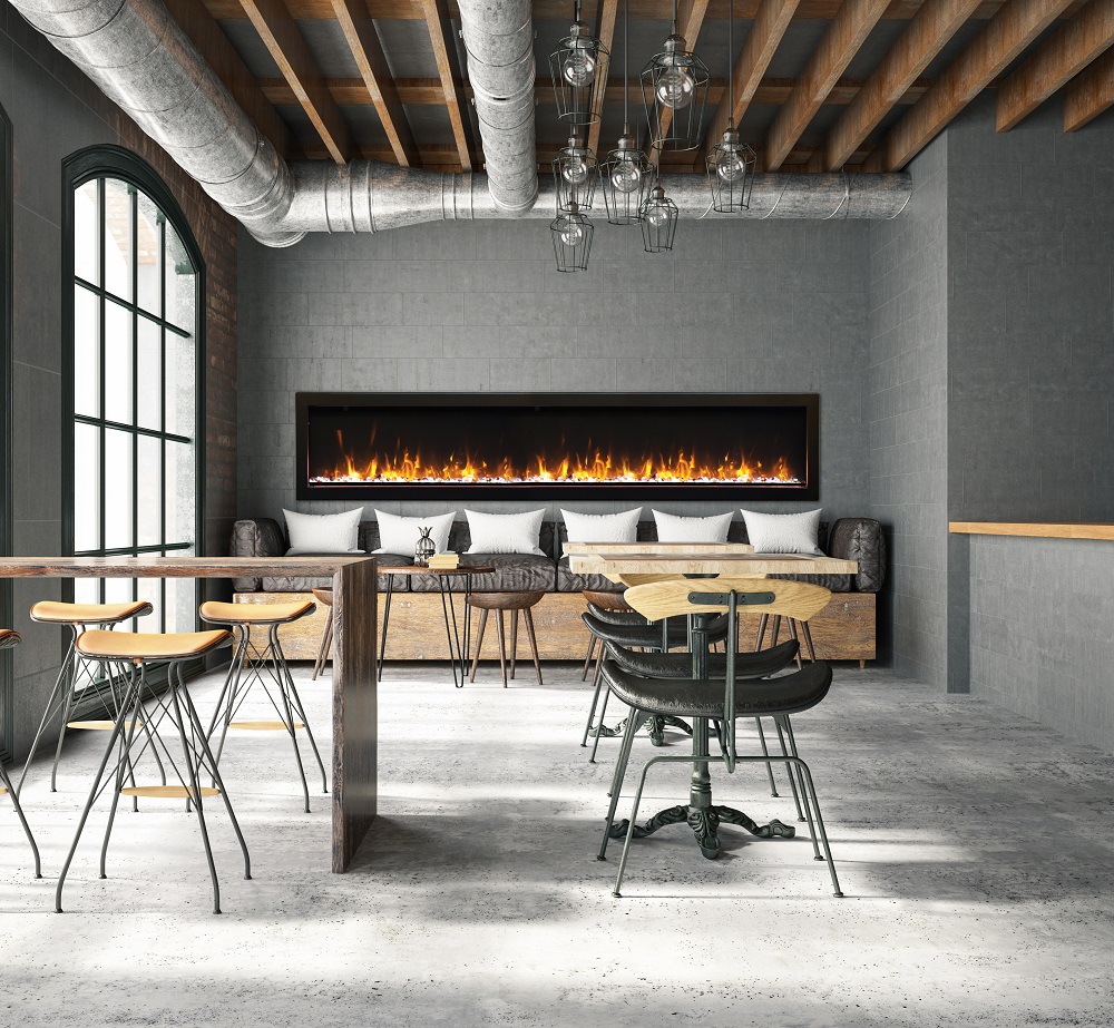 Amantii 88 Inch Panorama Extra Tall Deep Built-In Smart Electric Linear Fireplace