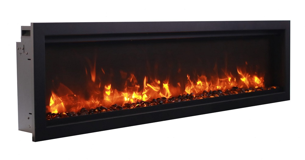 Amantii 100 Inch Symmetry Smart Electric Wall Fireplace