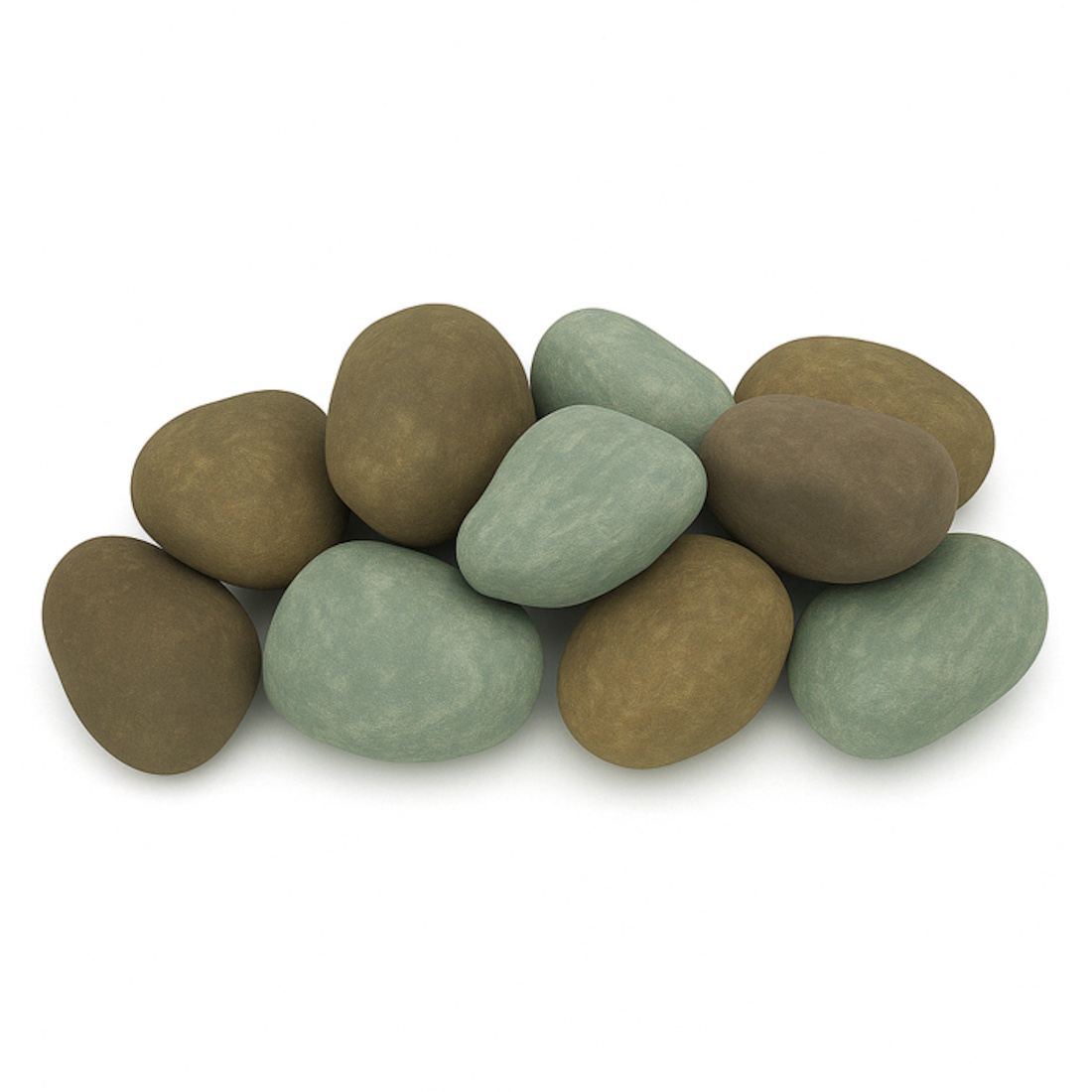 American Fire Products Lite Cobble Stone Set for Gas Fire Features - 12 Pieces