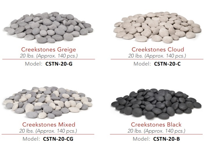 American Fyre Designs Creekstone Fire Pit Rocks - 20 lbs