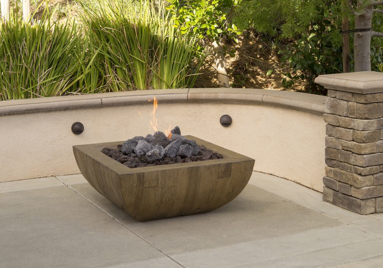 American Fyre Designs Square Bordeaux Gas Fire Bowl