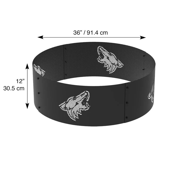 Blue Sky Arizona Coyotes 36 Inch Round Woodburning NHL Fire Ring