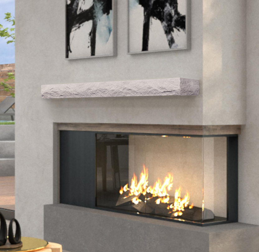 Pearl Mantels 60 Inch Natural Cut Stone Non-Combustible Mantel Shelf
