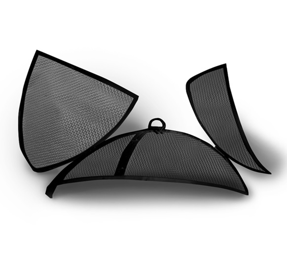 Aspen Industries Master Flame Twin-Access Dome Fire Pit Screen - Stainless Steel