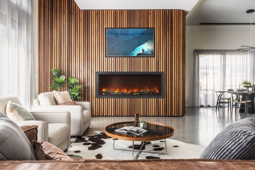 Napoleon 96 Inch Astound Built-In Electric Fireplace