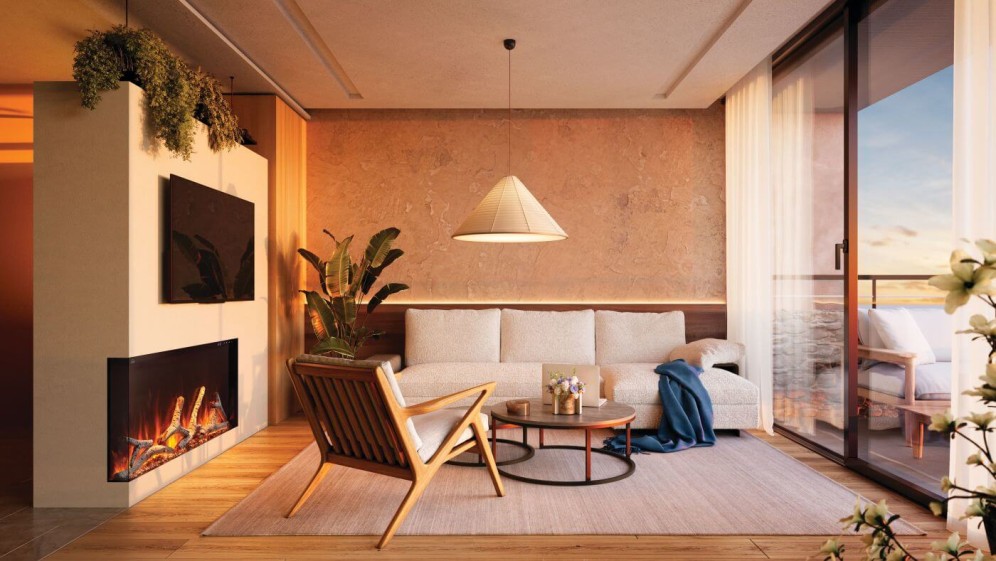 Napoleon 74 Inch Astound FlexMount Wall Mounted or Built-In Electric Fireplace