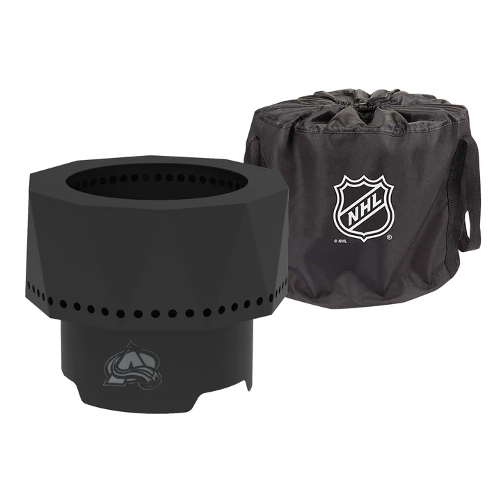 Blue Sky NHL Colorado Avalanche Smokeless Steel Portable Wood Burning Fire Pit