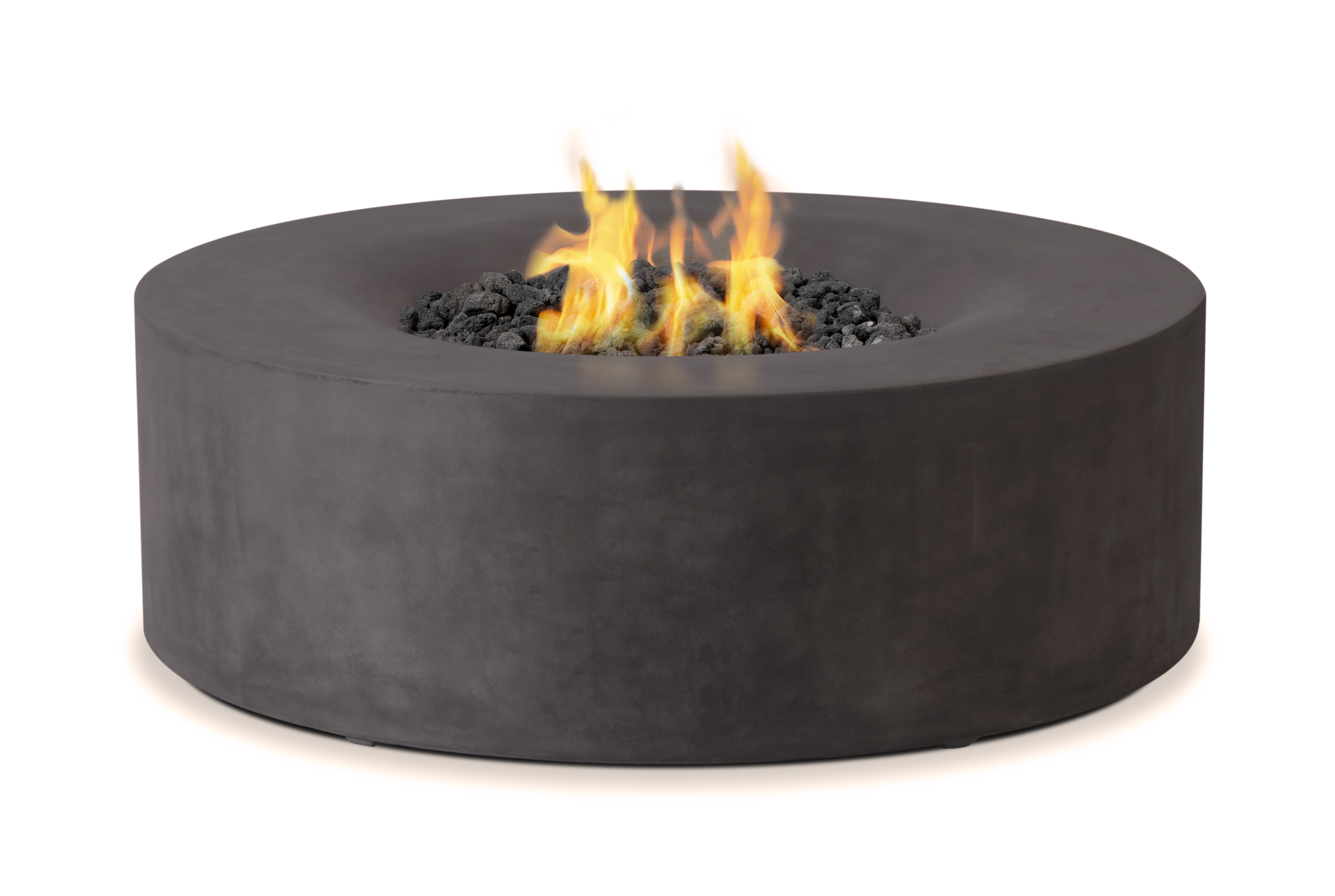 Pyromania Fire Features 42 Inch Avalon Round GFRC Gas Fire Table - Push Button Ignition