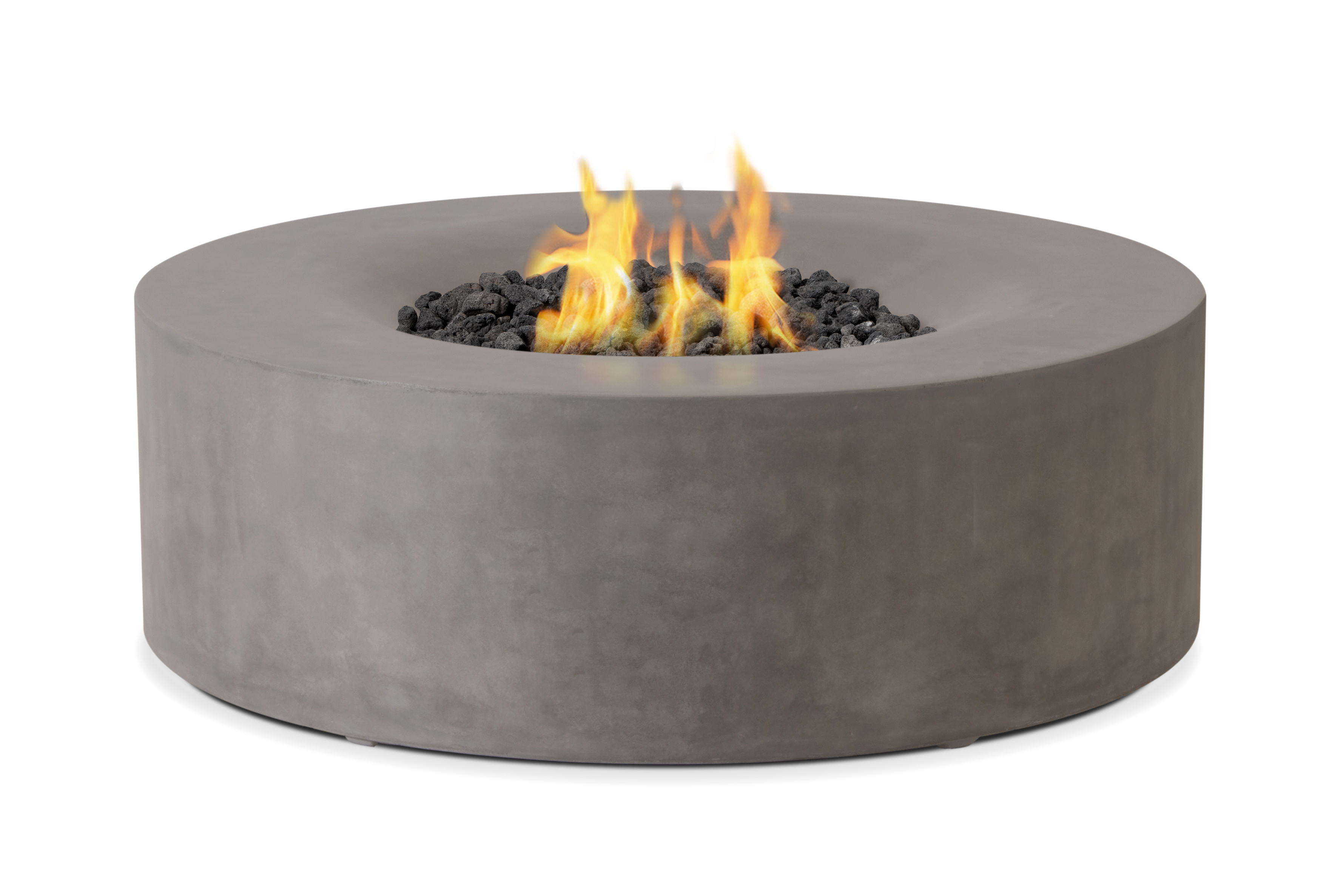 Pyromania Fire Features 42 Inch Avalon Round GFRC Gas Fire Table - Push Button Ignition