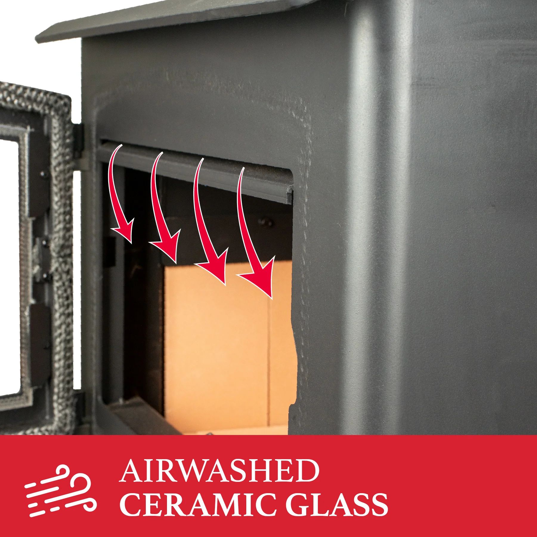 US Stove 27 Inch Ashley AW2020 Pedestal Wood Burning Stove