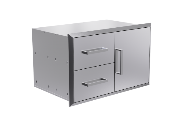 Bear Grill 34 Inch 304 Stainless Steel Soft Close Double Drawer-Door Combo