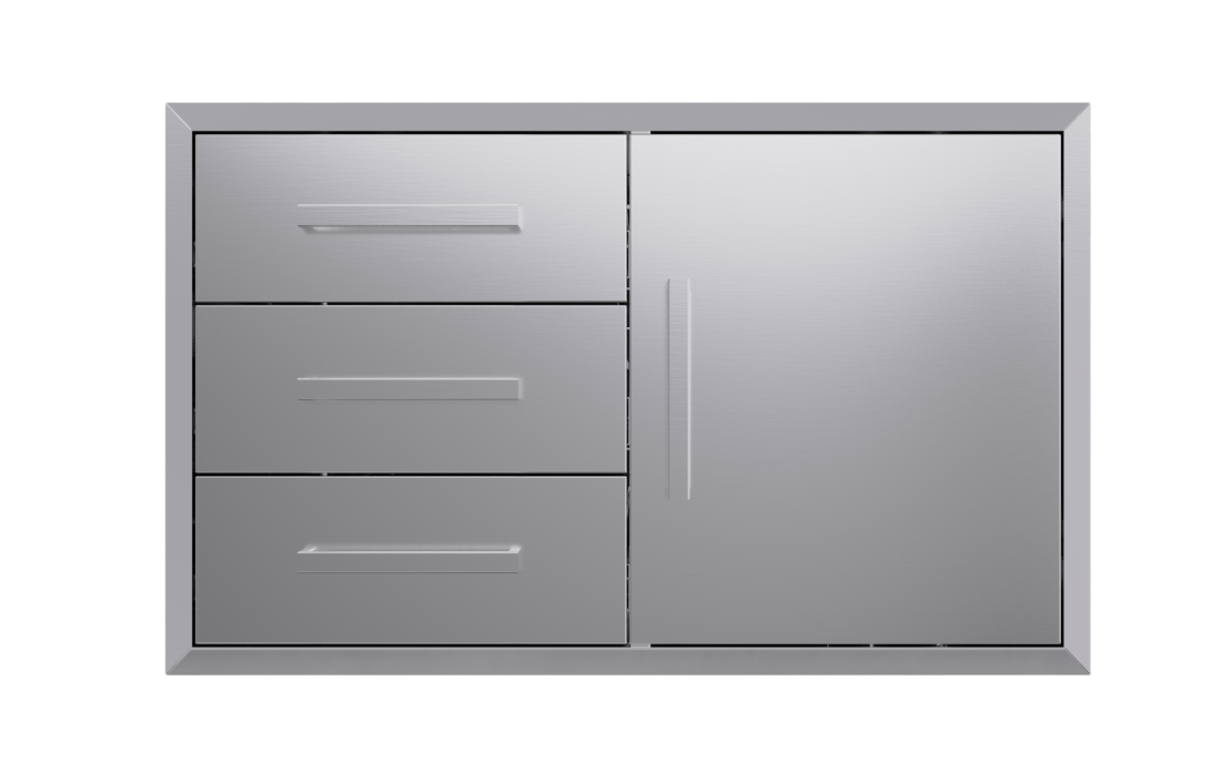 Bear Grill 34 Inch 304 Stainless Steel Soft Close Triple Drawer-Door Combo