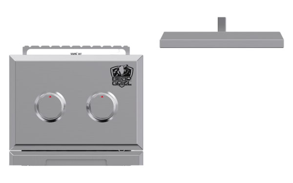 Bear Grill 13 Inch Stainless Steel Double Side Gas Burner