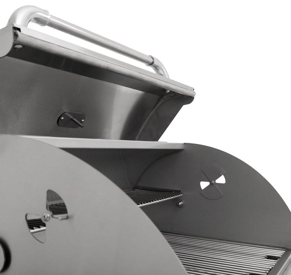 Bull Outdoors 30 Inch Bison Premium Stainless Steel Charcoal Grill with Cart