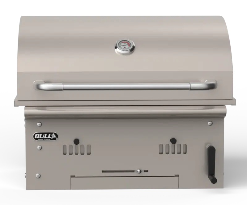 Bull Outdoors 30 Inch Bison Premium Stainless Steel Built-In Charcoal Grill