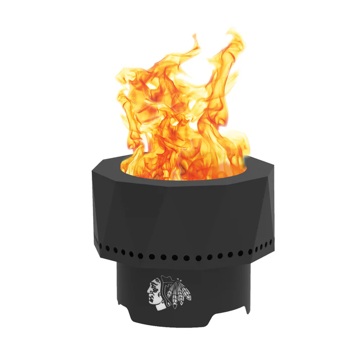 Blue Sky NHL Chicago Blackhawks Smokeless Steel Portable Wood Burning Fire Pit