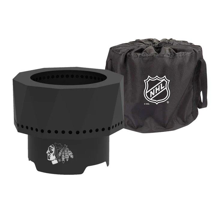 Blue Sky NHL Chicago Blackhawks Smokeless Steel Portable Wood Burning Fire Pit