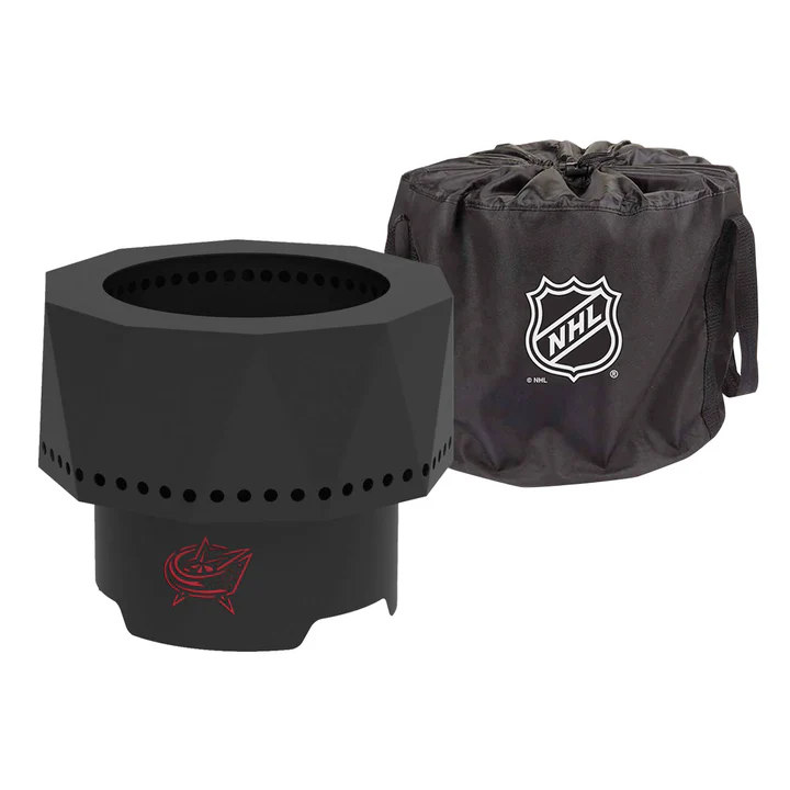 Blue Sky NHL Columbus Blue Jackets Smokeless Steel Portable Wood Burning Fire Pit