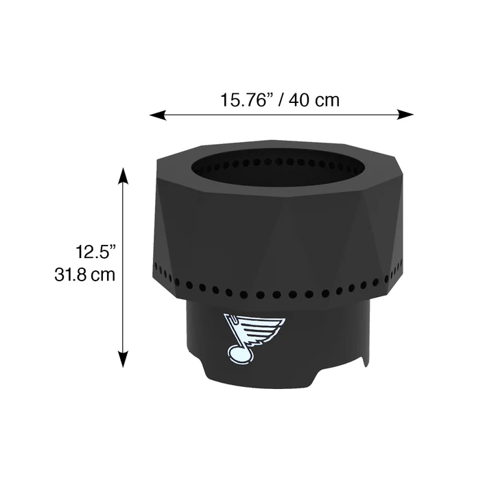 Blue Sky NHL St. Louis Blues Smokeless Steel Portable Wood Burning Fire Pit