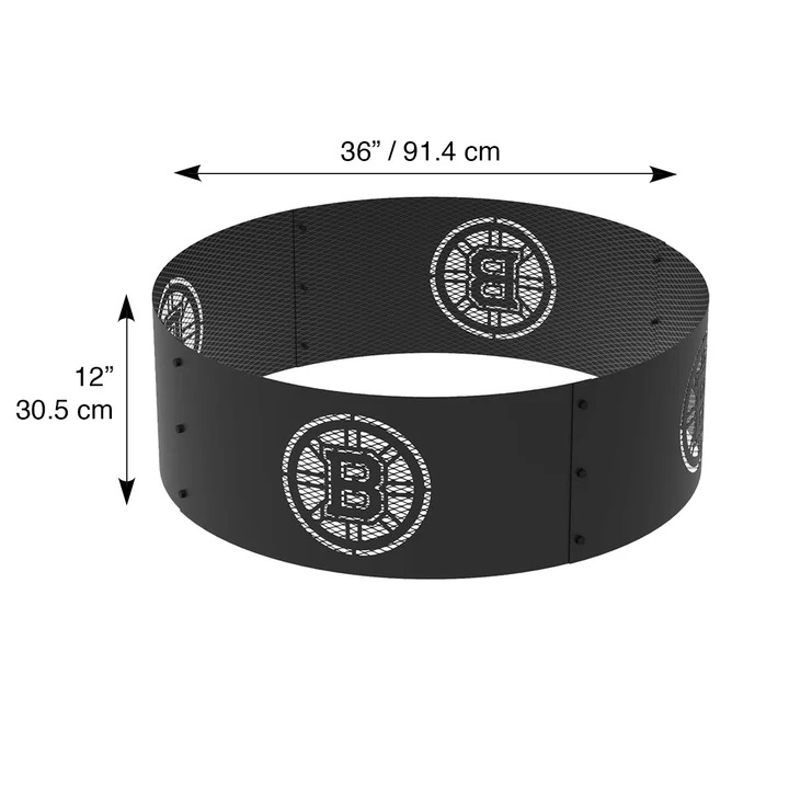 Blue Sky Boston Bruins 36 Inch Round Woodburning NHL Fire Ring