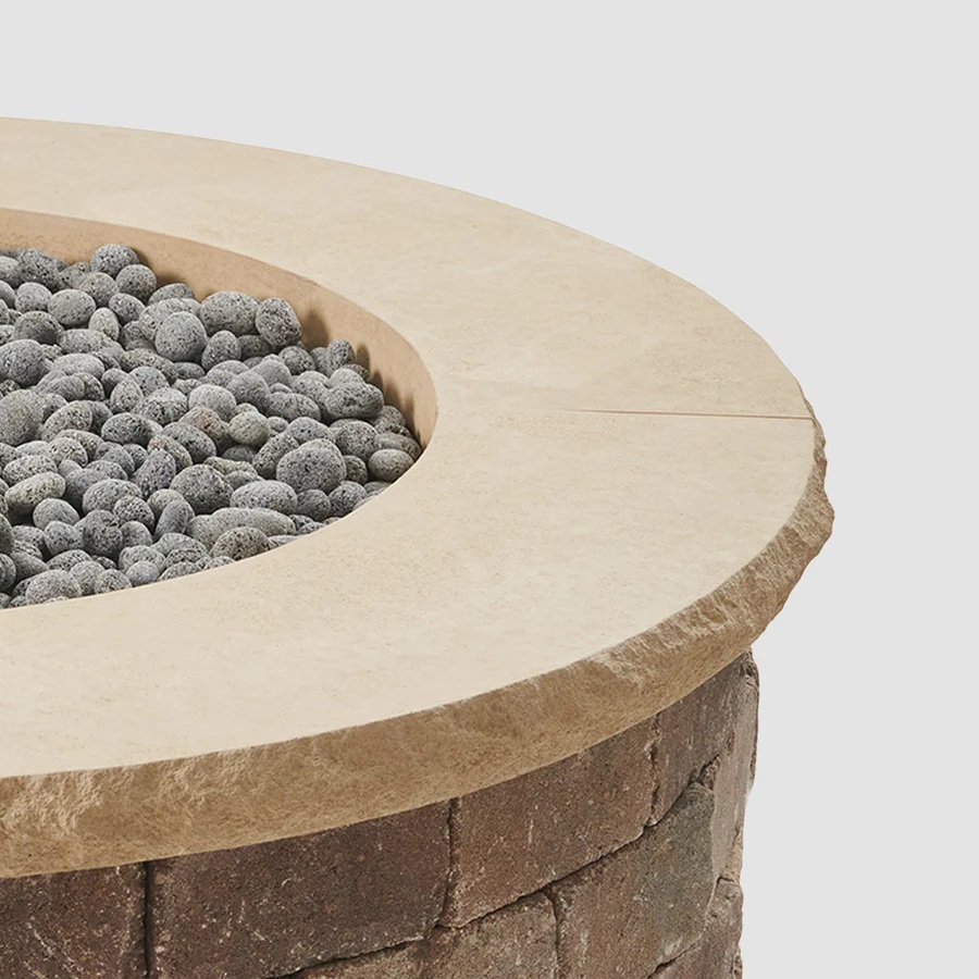 Outdoor Greatroom Company Concrete Top for Round Bronson Block Gas Fire Pit Kit