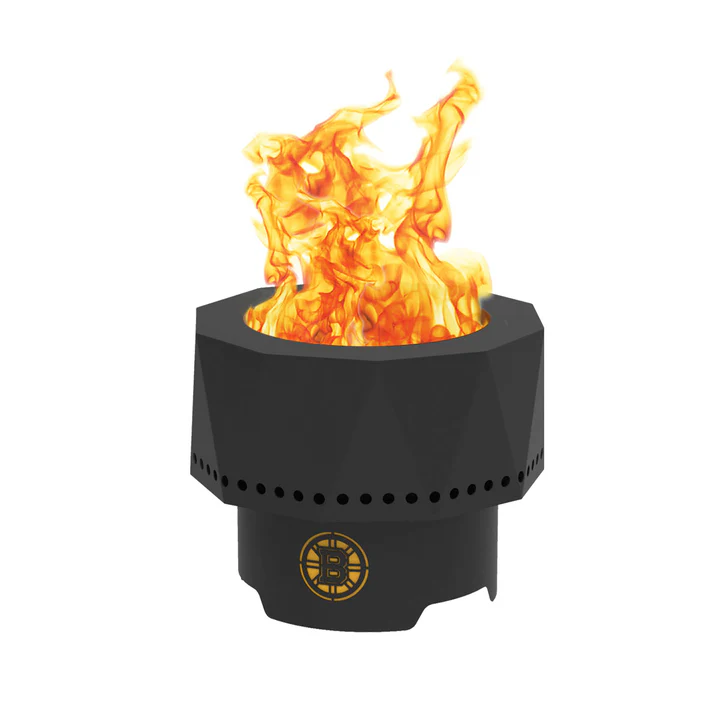 Blue Sky NHL Boston Bruins Smokeless Steel Portable Wood Burning Fire Pit