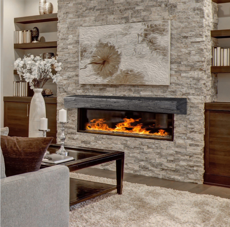 Lexington Hearth Cabin Pine Non-Combustible Mantel Shelf