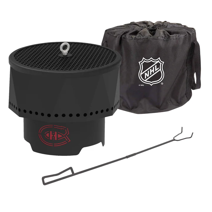 Blue Sky NHL Montreal Canadiens Smokeless Steel Portable Wood Burning Fire Pit