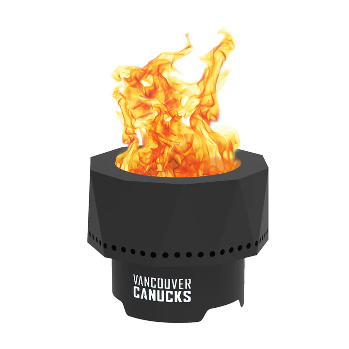 Blue Sky NHL Vancouver Canucks Smokeless Steel Portable Wood Burning Fire Pit