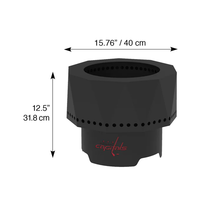 Blue Sky NHL Washington Capitals Smokeless Steel Portable Wood Burning Fire Pit