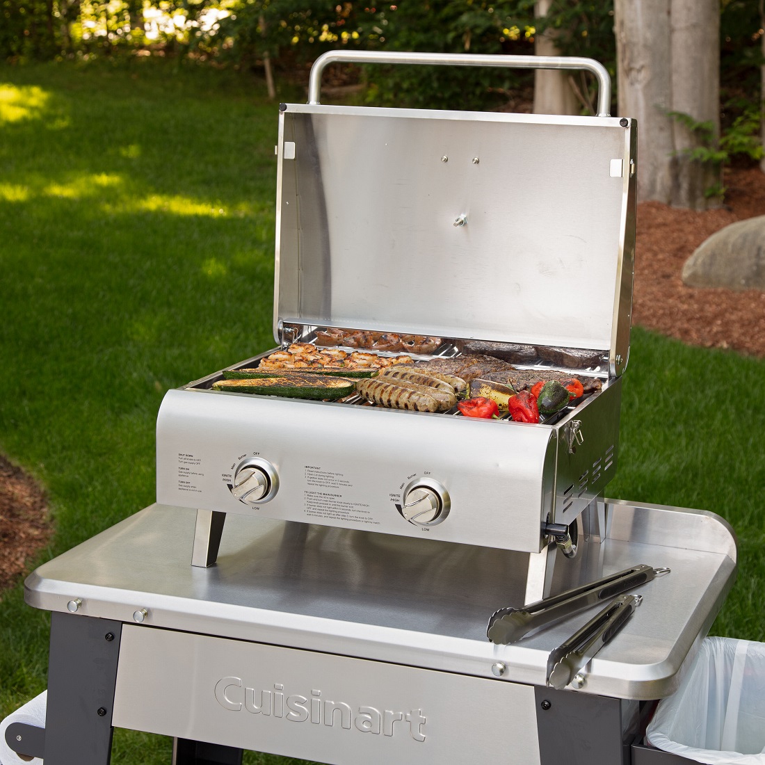 Cuisinart Grill Chef's Style Stainless Steel Tabletop Propane Gas Grill