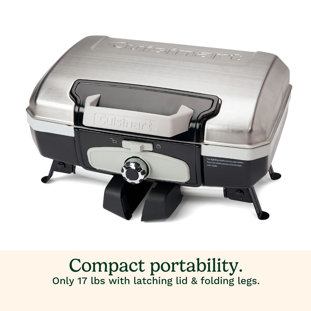 Cuisinart Grill 18 Inch Petit Gourmet Portable Tabletop Propane Gas Grill