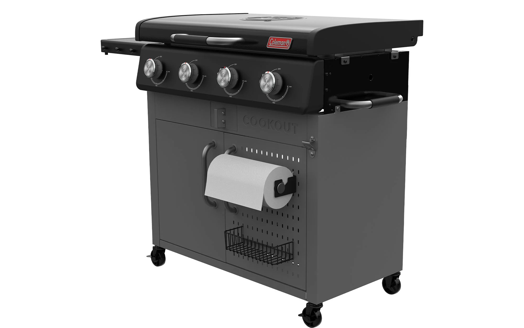 Coleman Cookout 4 Burner Propane Griddle with Cabinet