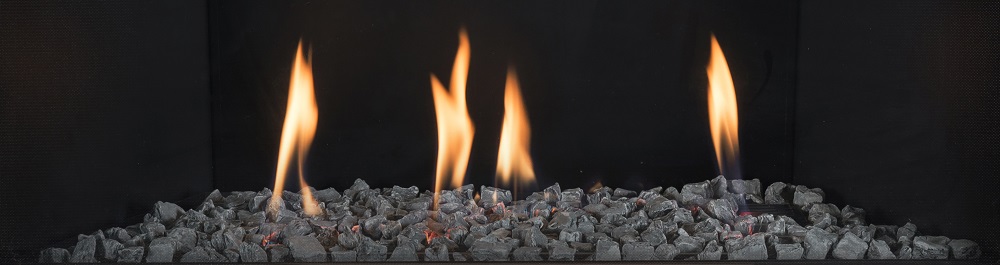 Montigo Double Grey Coal Kit for DelRay Square Fireplaces