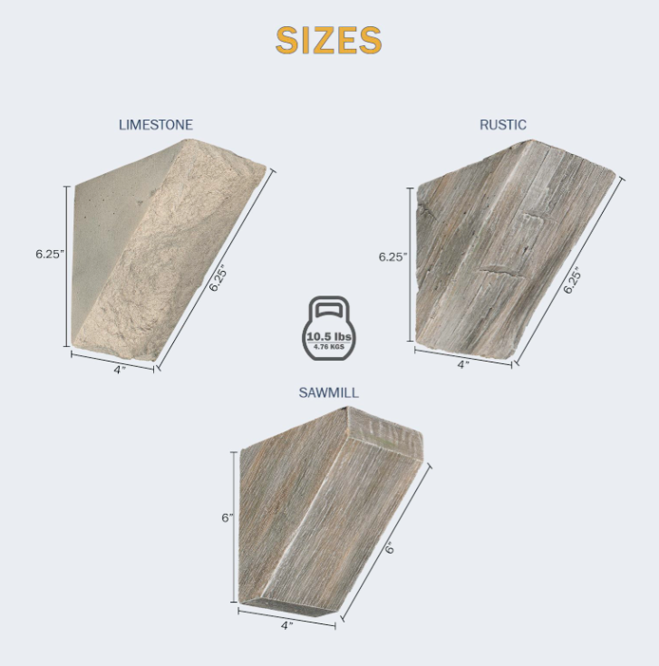 Lexington Hearth Limestone Corbels - Set of Two
