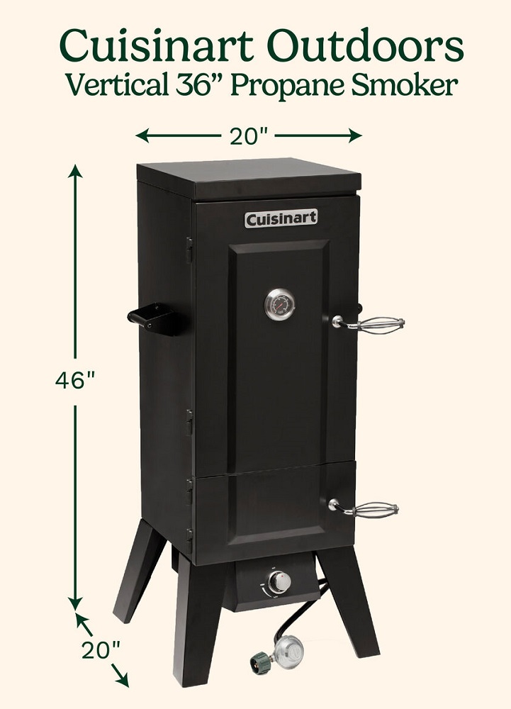 Cuisinart Grill 20 Inch Medium Vertical Propane Gas Smoker