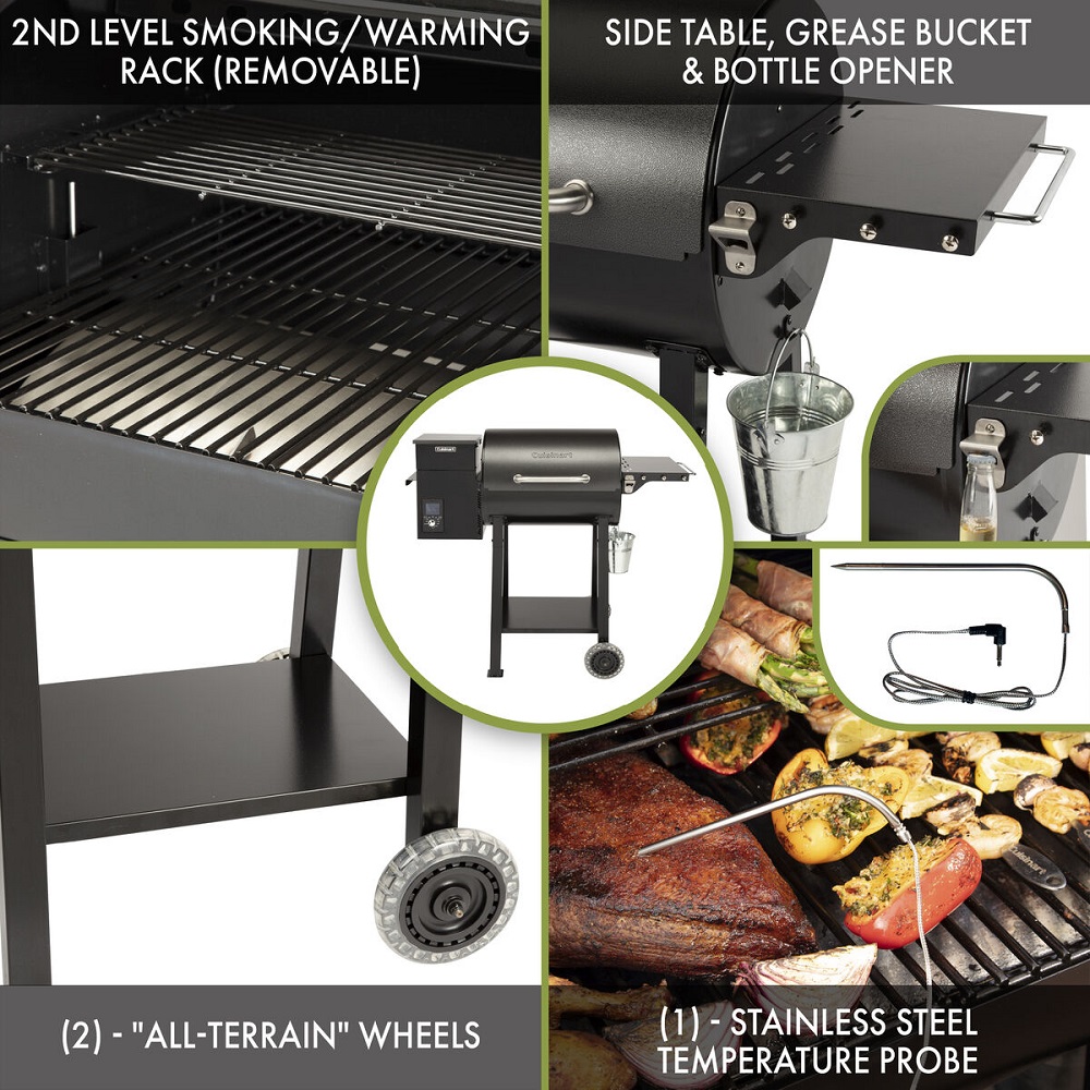 Cuisinart Grill 45 Inch Wood Pellet Grill and Smoker with 13 Pound Hopper