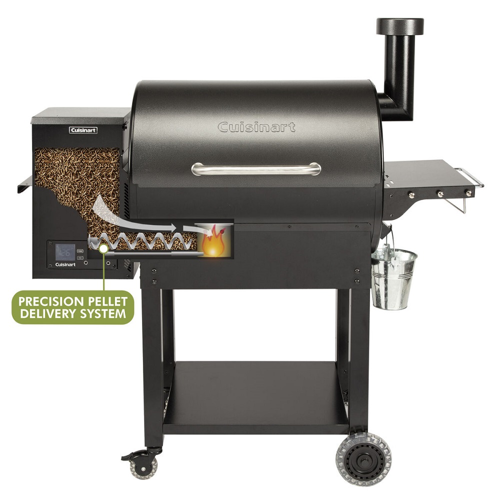 Cuisinart Grill 52 Inch Deluxe Wood Pellet Grill and Smoker with 21 Pound Hopper