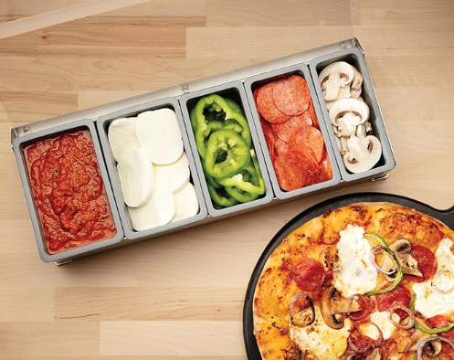 Cuisinart Grill Stainless Steel Condiment and Topping Station