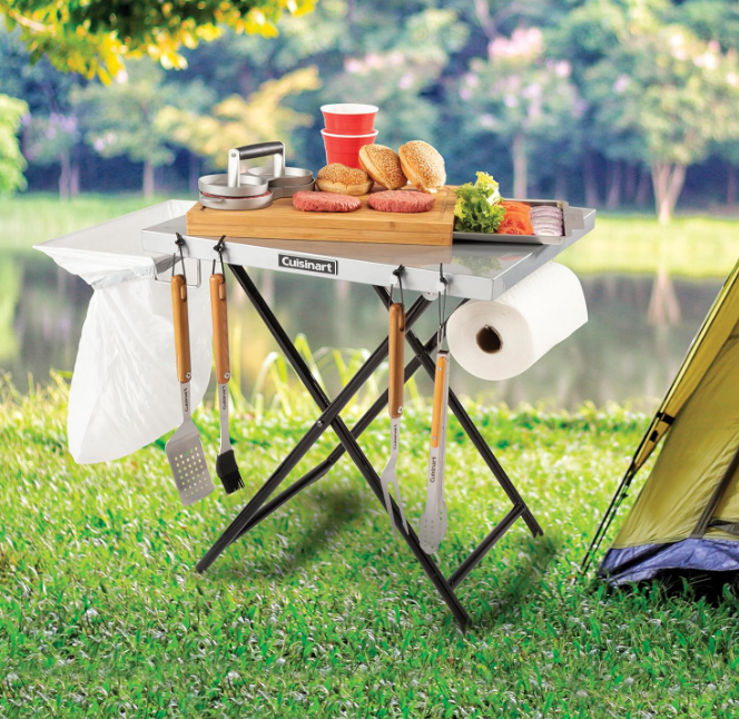 Cuisinart Grill 24 x 20 Inch Steel Fold N' Go Prep Table