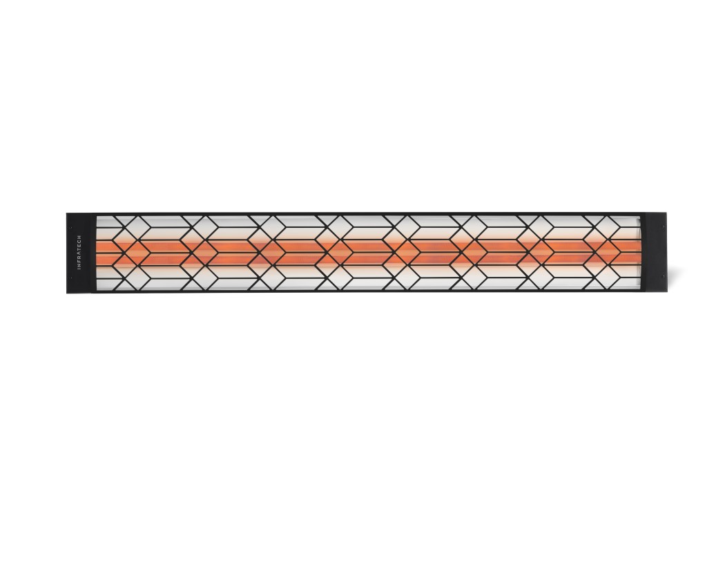Infratech Comfort Motif Craftsman 5200W Black Dual Element Electric Patio Heater - 480V